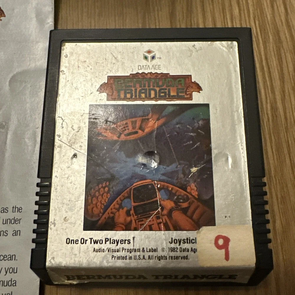 Bermuda Triangle Atari 2600 1982 Shooter Game Data Age 116007 with Manual NTSC